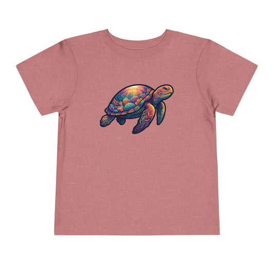 Toddler Tee — Colorful Sea Turtle Graphic Shirt for Kids