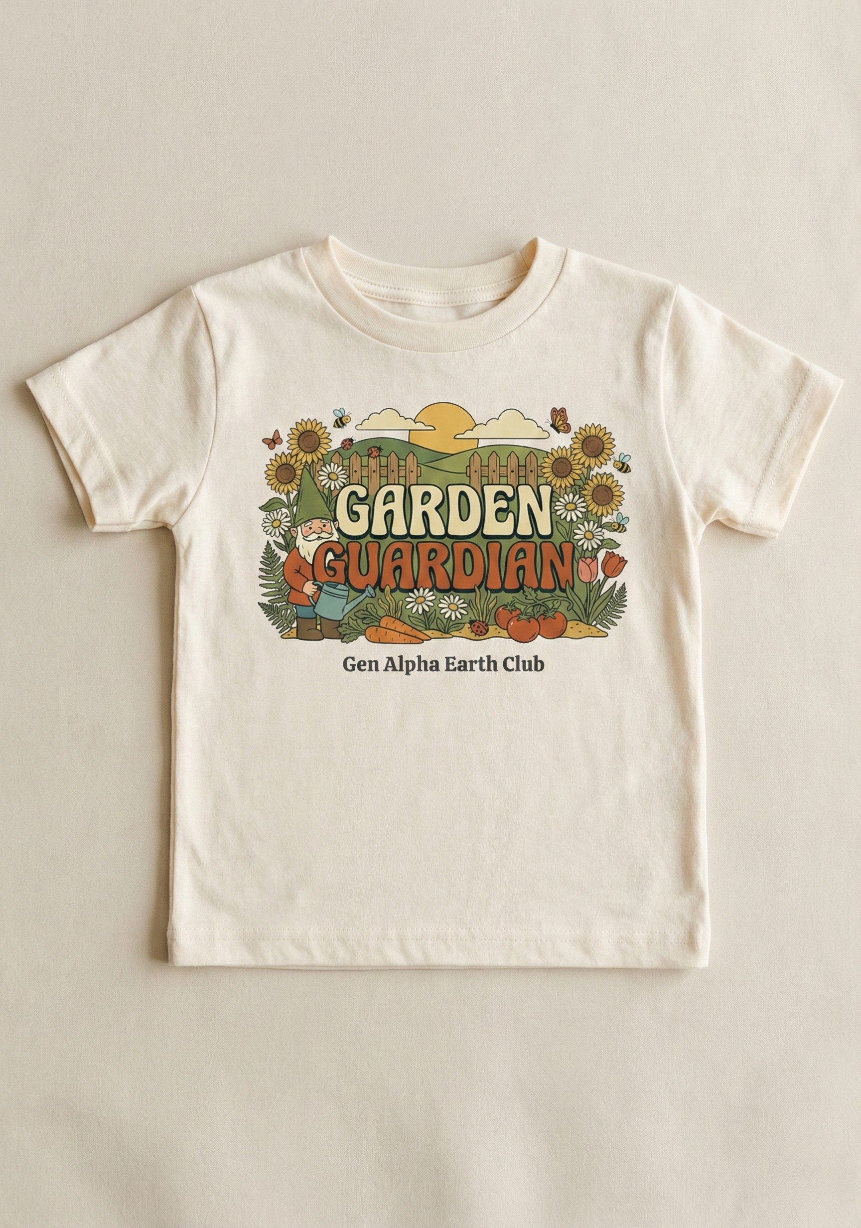 Garden Guardian Kids Shirt | 100% Cotton Earth Tone Tee for Kids